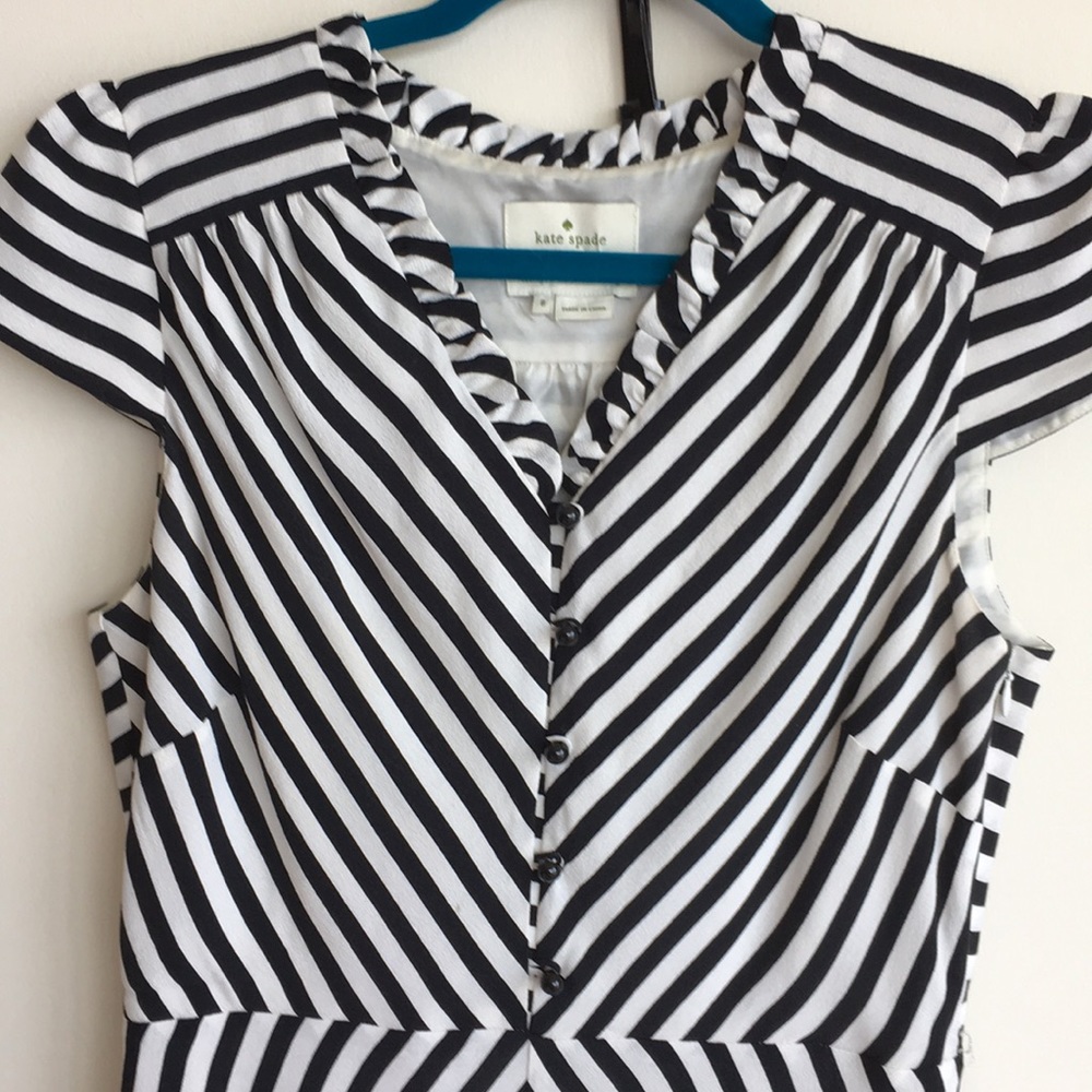 Kate Spade Black & white striped dress